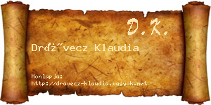 Drávecz Klaudia névjegykártya