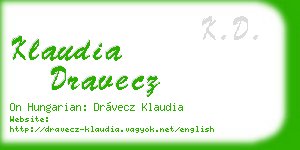 klaudia dravecz business card